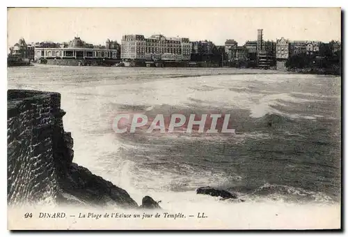 Ansichtskarte AK Dinard Le Plage de l'Ecluse un jour de Tempete