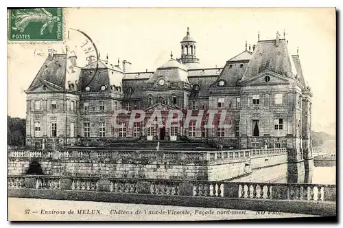 Cartes postales Environs de Melun Chateau de Vaux le Vicome Facade nord ouest