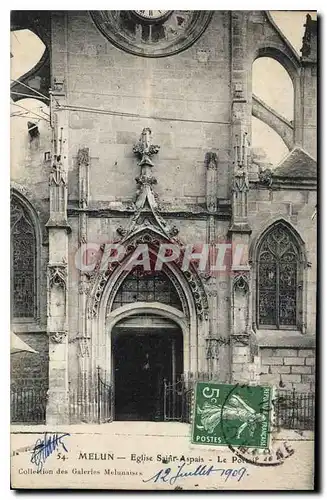 Cartes postales Melun Eglise Saint Aspais