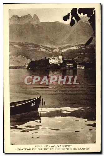 Ansichtskarte AK Le Lac d'Annecy Chateau de Duingt et les Dents de Lanfon