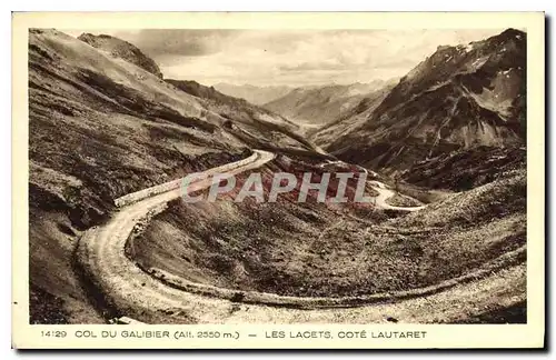 Ansichtskarte AK Col du Galibier Les lacets Cote Lautaret