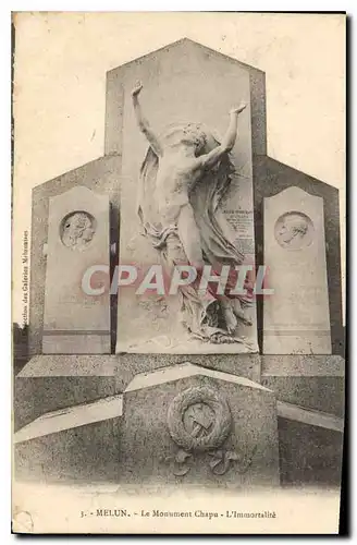 Cartes postales Melun Le Monument Chapu L'Immortalite