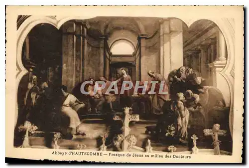 Cartes postales Abbaye d'Hautecombe Fresque de Jesus au milieu des docteurs