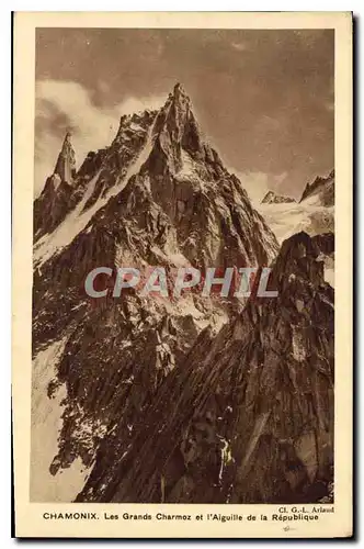 Ansichtskarte AK Chamonix Les Grands Charmoz et l'Aiguille de la Republique