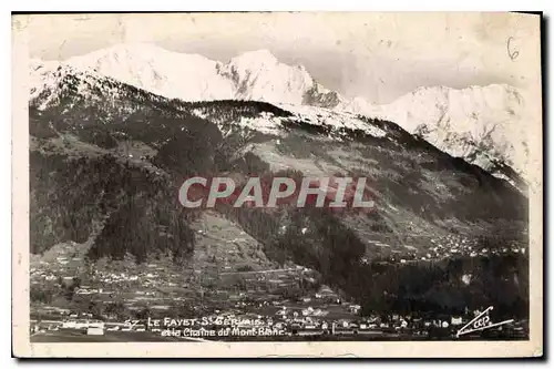 Cartes postales Le Fayet St Germain et la Chaine du Mont Blanc