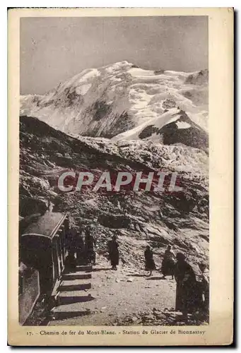 Ansichtskarte AK Chemin de Fer du Mont Blanc Station du Glacier de Bionnassay