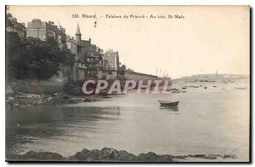 Ansichtskarte AK Dinard Falaises du Prieure Au loin St Malo
