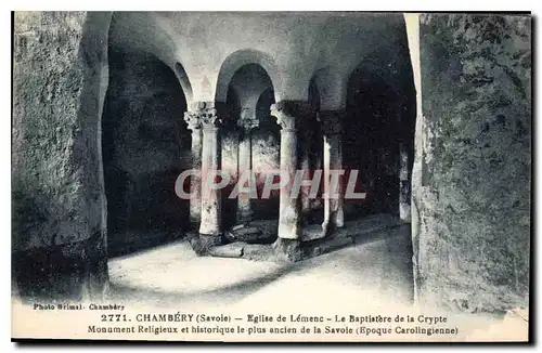 Cartes postales Chambery Savoie Eglise de Lemenc Le Baptistere de la Crypte
