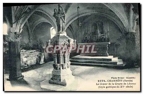 Cartes postales Chambery Savoie Le Choeur de la Crypte de Lemenc