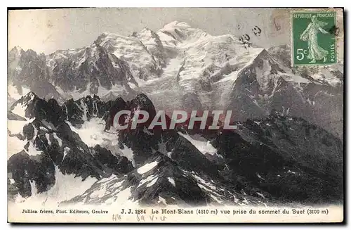 Cartes postales Le Mont Blanc vue prise du sommet du Buet