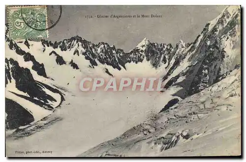 Cartes postales Glacier d'Argentieres et le Mont Dolent