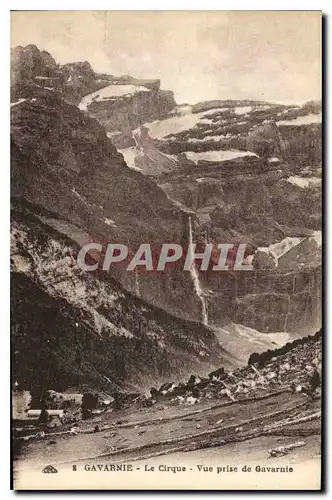 Cartes postales Gavarnie Le Cirque Vue prise de Gavarnie
