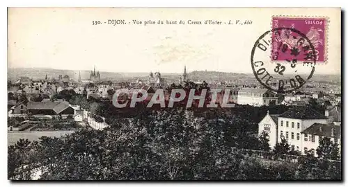 Cartes postales Dijon Vue prise du haut du Creux d'Enter