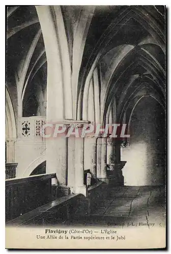 Cartes postales Flavigny Cote d'Or L'Eglise Une Allee de la Partie superieure et le Jube