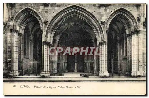 Cartes postales Dijon Portail de l'Eglise Notre Dame