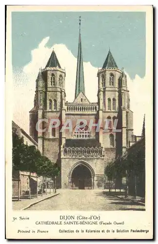 Cartes postales Dijon Cote d'Or Cathedrale Sainte Benigne Facade Ouest