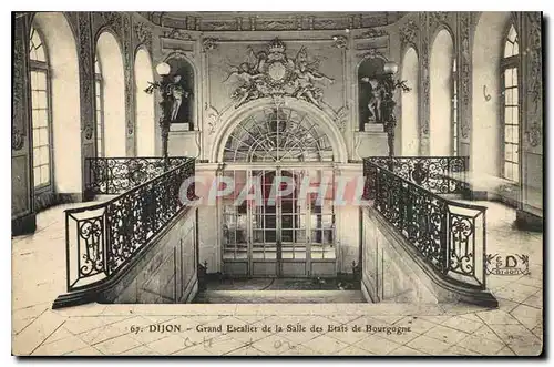 Ansichtskarte AK Dijon Grand Escalier de la Salle des Etats de Bourgogne