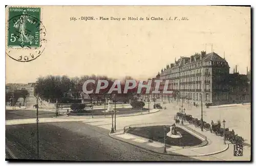 Ansichtskarte AK Dijon Place Darcy et Hotel de la Cloche