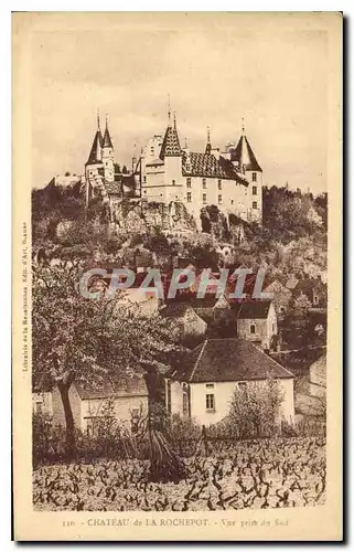 Cartes postales Chateau de la Rochepot Vue prise du Sud