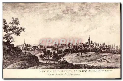 Cartes postales Vue de la Ville de Saulie sur le chemin de Morveaux