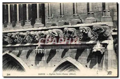 Cartes postales Dijon Eglise Notre Dame detail