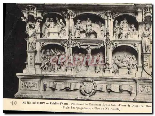 Ansichtskarte AK Musee de Dijon Retable d'Autel Provenant de l'ancienne Eglise Saint Pierre de Dijon