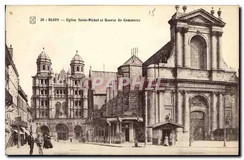 Cartes postales Dijon Eglise Saint Michel et Bourse du Commerce