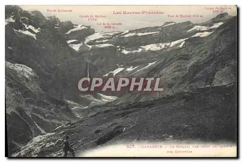 Cartes postales Gavarnie Le Cirque vue prise du Chemin des entortre