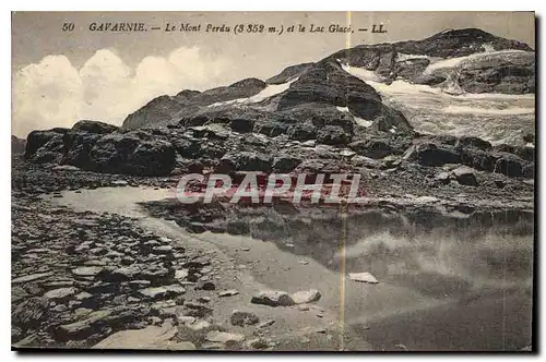 Ansichtskarte AK Gavarnie Le Mont Perdu et le Lac Glace