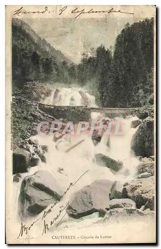 Ansichtskarte AK Cauterets Cascade du Lutour