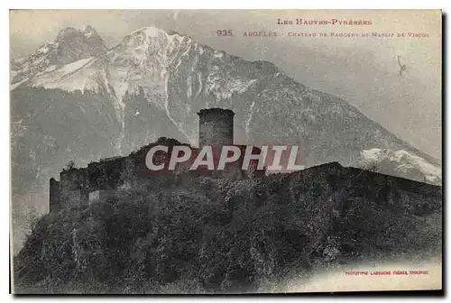 Cartes postales Argeles Chateu de Haugens et Massif de Viscos