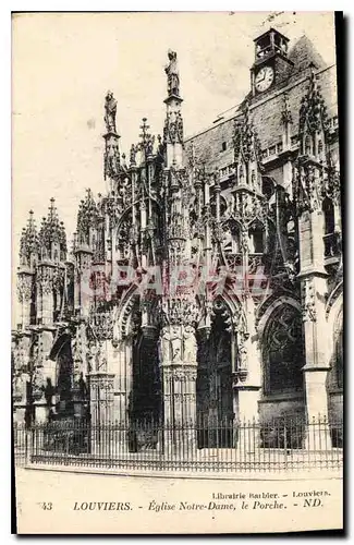 Cartes postales Louviers Eglise Notre Dame le Porche