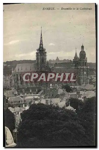 Ansichtskarte AK Evreux Ensemble de la Cathedrale