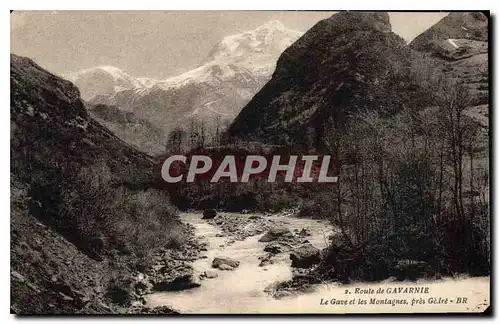 Cartes postales Route de Gavarnie Le Gave et les Montagnes