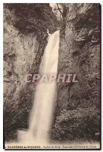 Cartes postales Bagneres de Bigorre Vallee de Grip Cascade inferieure du Garet