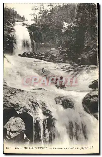 Ansichtskarte AK Env de Cauterets Cascades au Pont d'Espagne