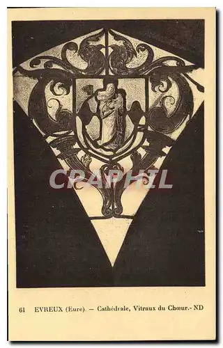 Cartes postales Evreux Eure Cathedrale Vitraux du Choeur