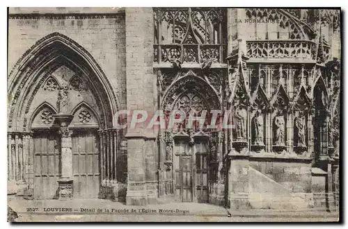 Ansichtskarte AK Louviers Detail de la Facade de l'Eglise Notre Dame