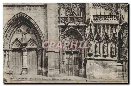 Cartes postales Louviers Detail de la Facade de l'Eglise Notre Dame