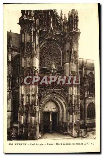 Ansichtskarte AK Evreux Cathedrale Portail Nord