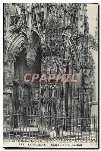 Cartes postales Louviers Notre Dame portail