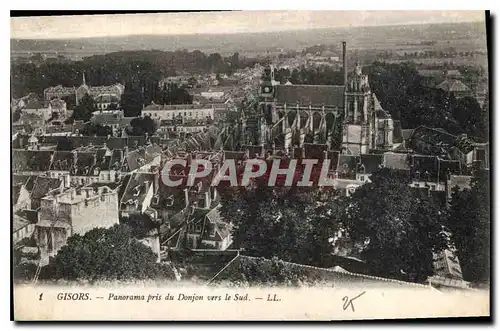 Cartes postales Gisors Panorama pris du Donjon vers le Sud