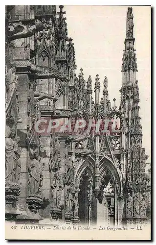Cartes postales Louviers Details de la Facade Les Gargouilles