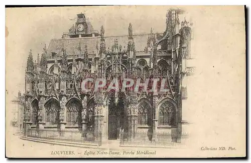 Cartes postales Louviers Eglise Notre Dame Porche Meridional