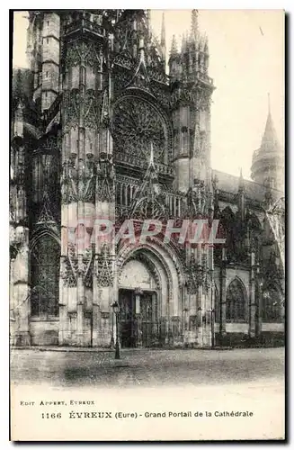 Ansichtskarte AK Evreux Eure Grand Portail de la Cathedrale