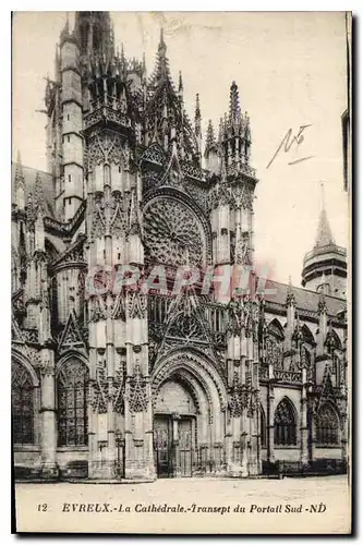 Cartes postales Evreux La Cathedrale Transept du Portail Sud