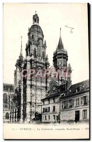 Ansichtskarte AK Evreux La Cathedrale ensemble Nord Ouest