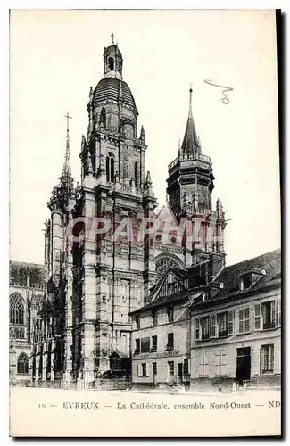 Cartes postales Evreux La Cathedrale ensemble Nord Ouest