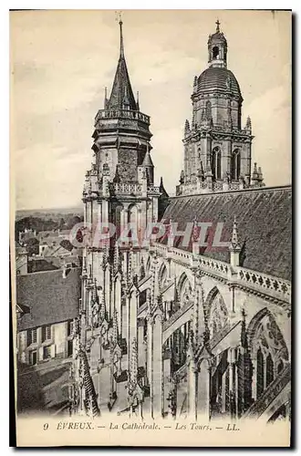 Cartes postales Evreux La Cathedrale Les Tours