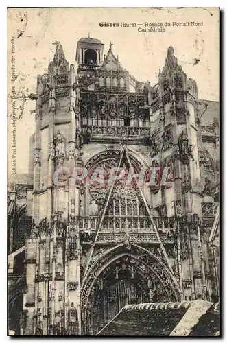 Ansichtskarte AK Gisors Eure Rosace du Portail Nord Cathedrale